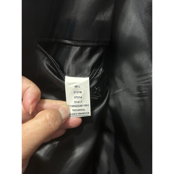 Jos A Bank Blazer Mens 48 Long Sport Coat Black Wool Tailored Fit Double Vented - Picture 3 of 8